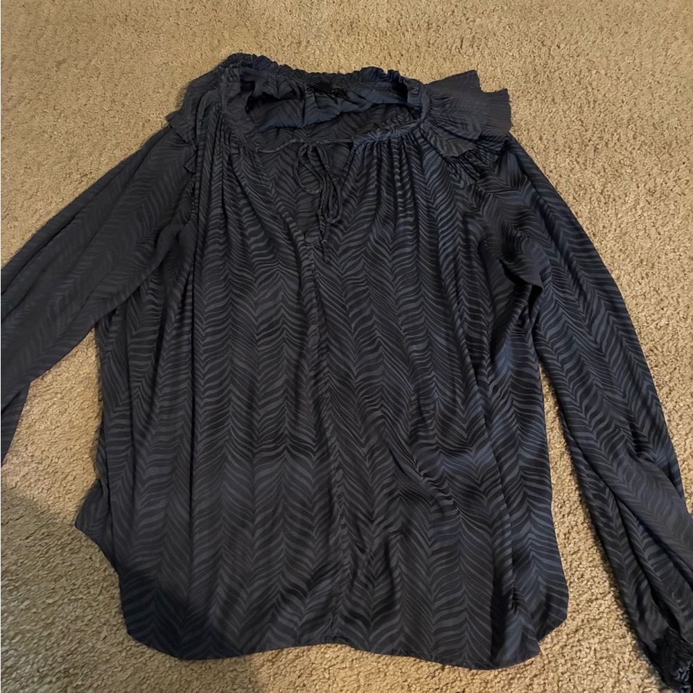 Current Air Black Chevron Blouse